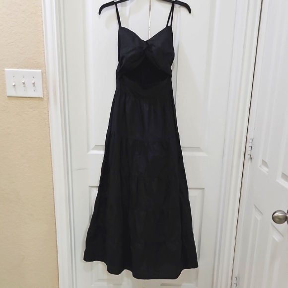 Charlotte Russe Black Front Cutout Ruffle Hem Maxi Cami Dress Size Small NWT - Picture 11 of 12